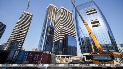 Około 50 tys. m² oszklenia. Jak przebiega budowa Międzynarodowego Centrum Finansowego w Mińsku 